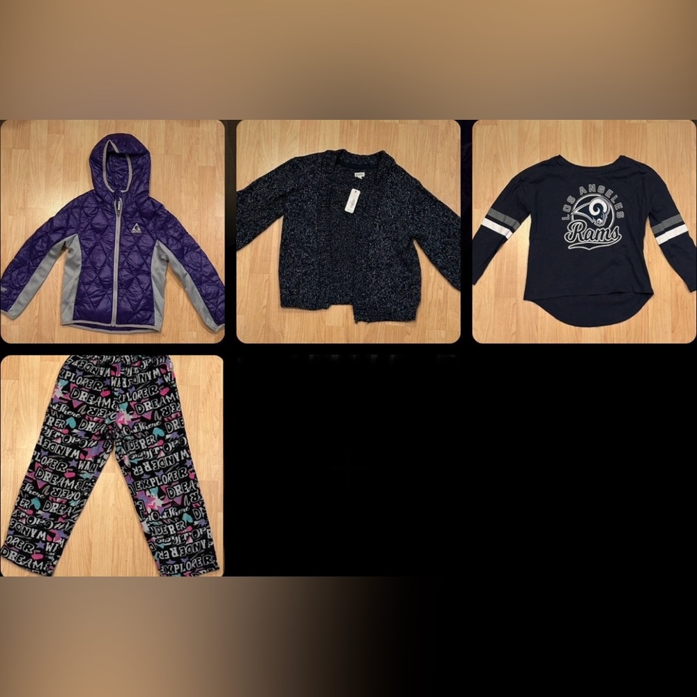 Bundle Size 7 - 8 Windbreaker Cardigan Long Sleeve Sweaterpants